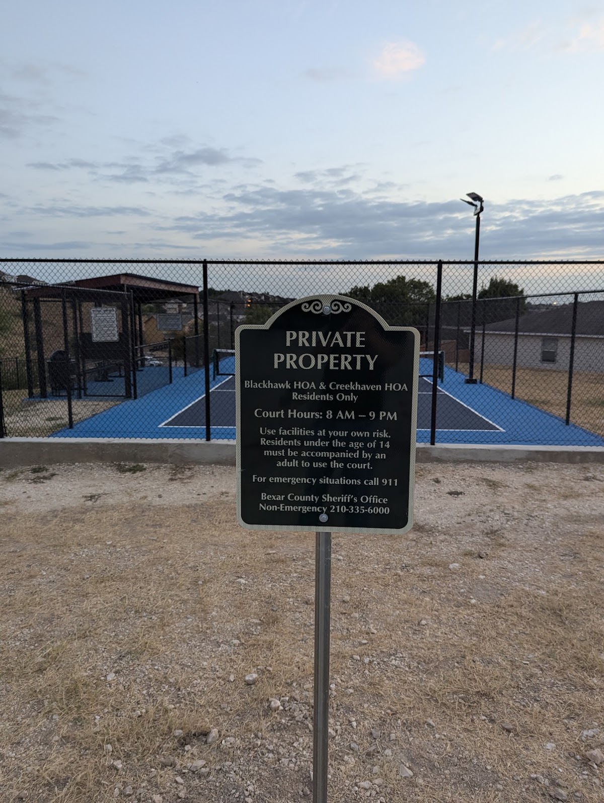 Creekhaven & Blackhawk Pickleball Court